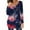 #1 Red, variant on Lolmot Plus Size Tops for Women Long Sleeve Casual Tops Loose Fit Pleated Flare Blouse Soft Comfy Tunic Print Button Henley Neck Shirts