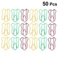 thumbnail image 2 of 50Pcs Colorful Tooth Shaped Clips Paper Clips Creative Note Clips Paper Pin Clip for Party Gift Office Hand Account (Random Color), 2 of 3
