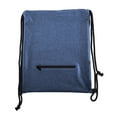 thumbnail image 2 of Soft Texture Drawstring Backpack - Quick Access Zipper Pocket, 2 of 3