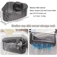 thumbnail image 3 of Djiypn Suction Cup Sink Corner Rack, Sink Corner Drain Box For kitchen, Clear Corner Sink Strainer Basket with Drainage Holes, Sink Organizer Rack for Kitchen for Sponges, Scrubbers (Black), 3 of 9