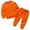 Orange, variant on Krdevn Toddler Kids' Solid Lined Sweatshirt & Jogger Pants 2-Piece Fall Winter Outfit Set,9-10 Years