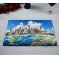 thumbnail image 2 of EREHome Monuments Mondiaux Entourant la Planète Terre Set de 2 Sets de Table 12x18 Pouces, 2 of 2