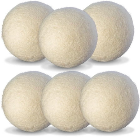 Oxgord Wool Dryer Balls Hypo-Allergenic Non-Toxic Reusable Eco-Friendly (Pack of 6)