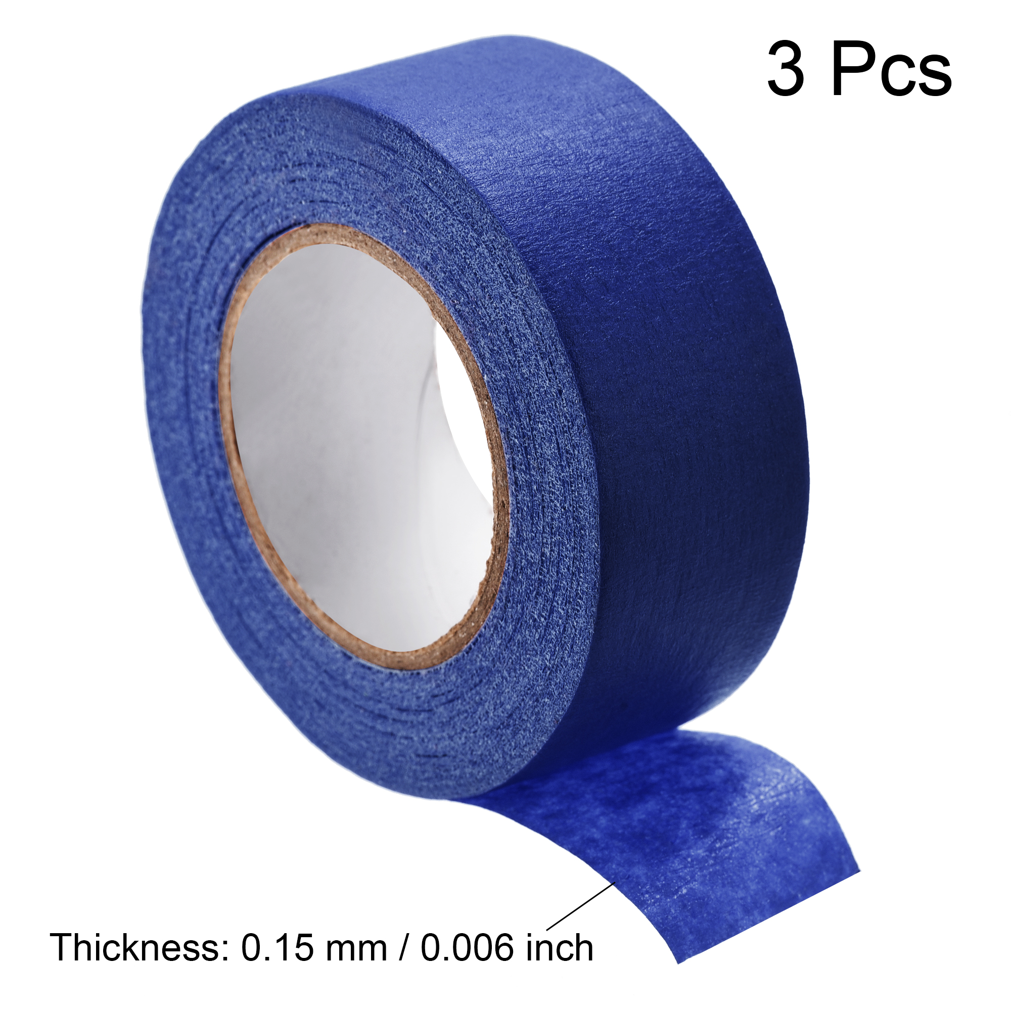 Uxcell 3Pcs 25mm inch Wide 20m 21 Yards Masking Tape Painters Tape Rolls  Dark Blue