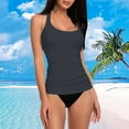 thumbnail image 2 of Baqcunre Plus Size Swimwear, Tankini Tops for Women Swimwear Top Tummy Bathing Suit Top No Bottom Gray XL, 2 of 4