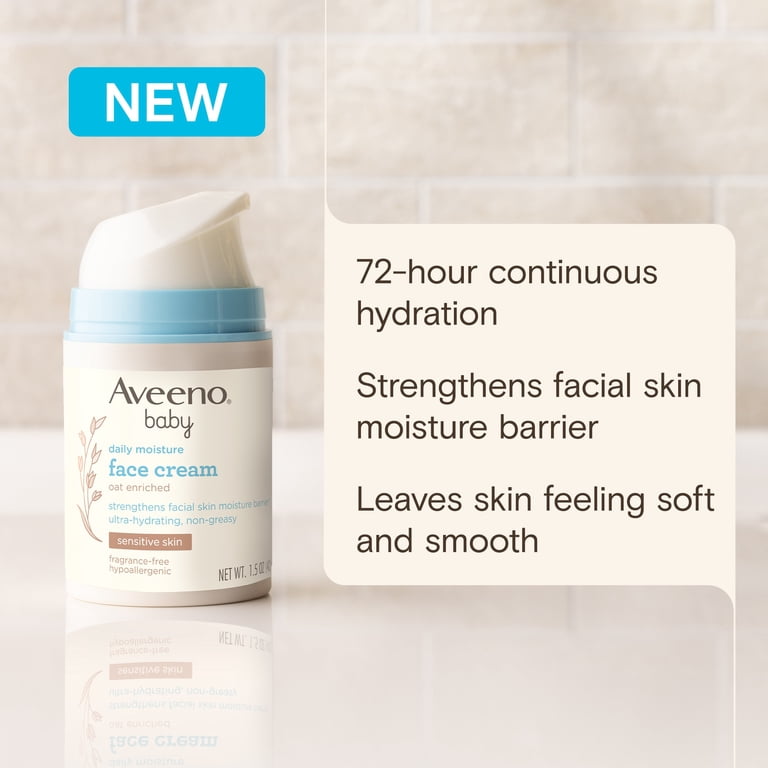 Aveeno Baby Daily Moisture Face Cream for Sensitive Skin, 1.5 oz