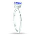 thumbnail image 3 of SZUL Women's Solitaire Tanzanite Wave Ring in 10K White Gold, 3 of 5