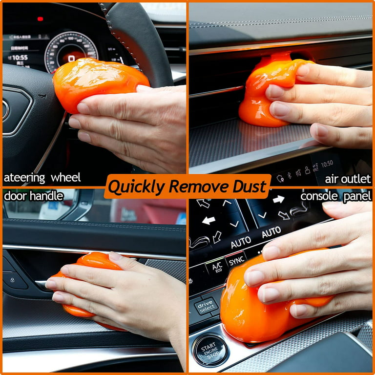 THINKWORK Car Duster Interior Kit, Car Cleaner Set Made by THINKWORK Tw6068 (Orange)