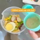thumbnail image 4 of Taza portátil con tenedor - Recipiente de comida bajo en calorías para avena de cereales verde Ehuebsd Libre de BPA, 4 of 7