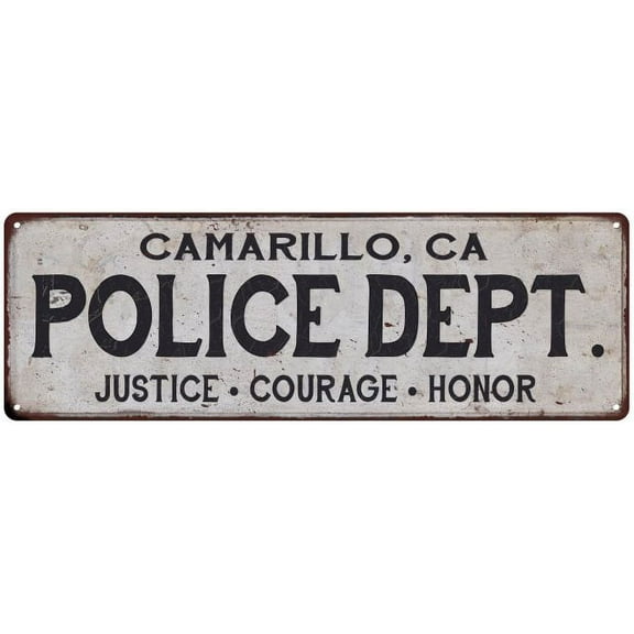 CAMARILLO, CA POLICE DEPT. Home Decor Metal Sign Gift 6x18 206180012515