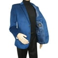 thumbnail image 4 of Men's Velvet Sports Coat Grammy Amy Award By BASSIRI , LEONARDI J1042 Royal Blue, 4 of 7