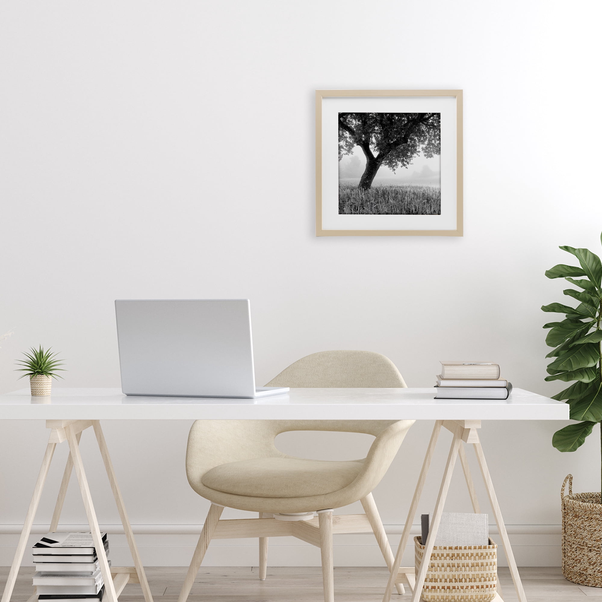 Stupell Industries Tuscan Morning Oak in Mist Birch Framed Print Under Glass, design by Chip Forelli