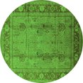 thumbnail image 1 of Ahgly Company Indoor Round Oriental Green Industrial Area Rugs, 6' Round, 1 of 4
