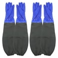 thumbnail image 1 of 2 pares de guantes largos de goma hasta el codo, impermeables, guantes de limpieza de cocina, guantes largos de goma, guantes para lavar platos, guantes de seguridad industrial, 1 of 3