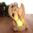 thumbnail image 3 of Irfora Portavelas de ángel Figuras de ángel Portavelas de candelita Conmemorar Ángeles Candelabro para la decoración del hogar Fiesta Memorial Tributo Recuerdo Funeral Irfora Artesanía de resina, 3 of 7