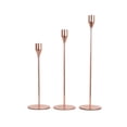 thumbnail image 2 of QTOCIO Restaurant Romantic Candlelight Dinner Glass Metal Candlestick Ornaments-3pcs, 2 of 5