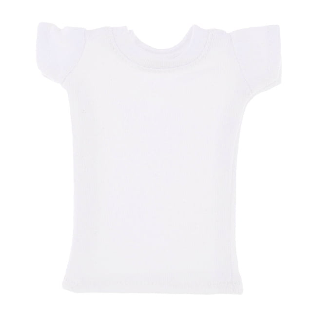 1/6 Escala Camiseta de Manga Corta Ropa '' Figura Femenina de Acción (Negro / Blanco / Verde para Selección) - Blanco Sunnimix Camisas de figuras de acción de 12 pulgadas