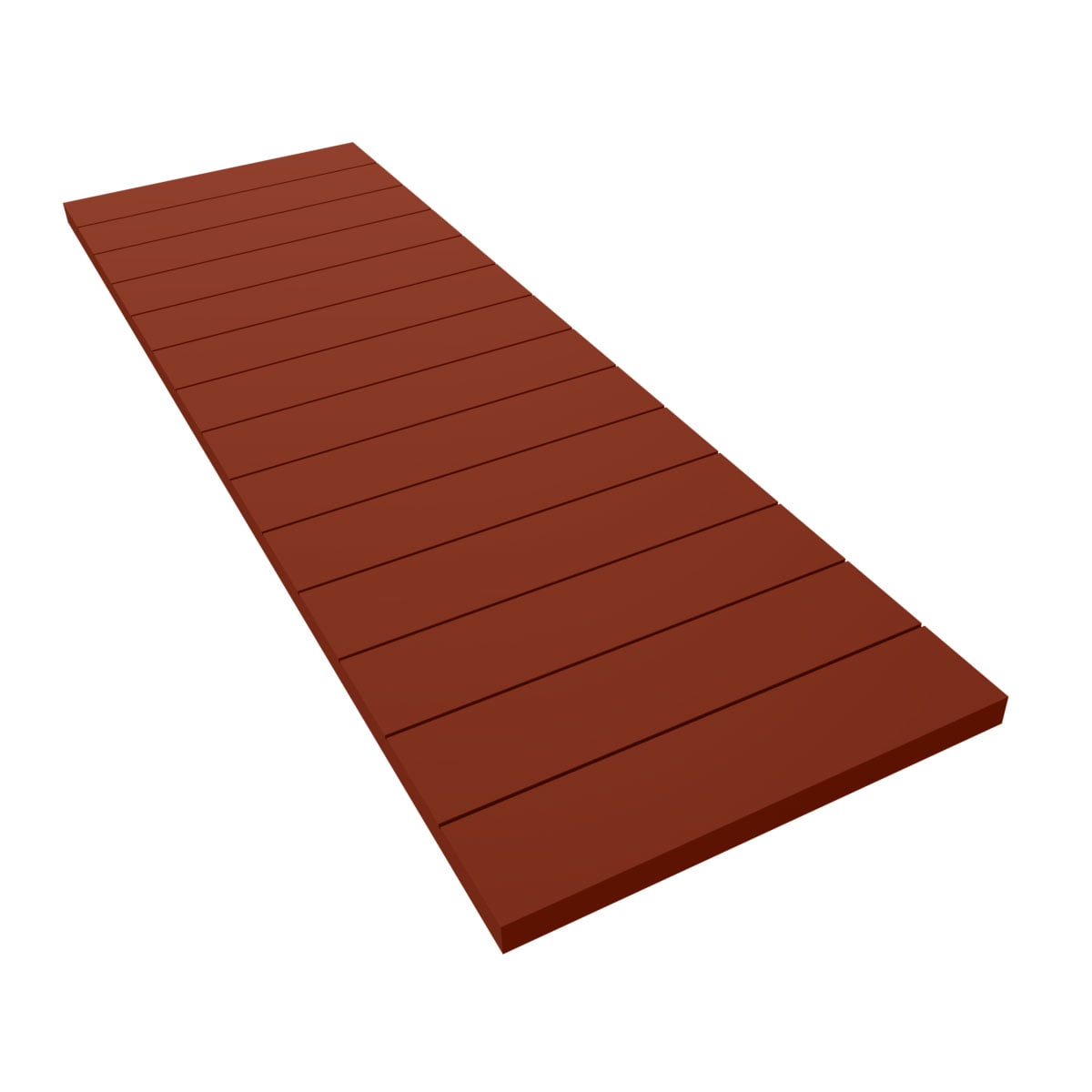Ekena Millwork 18"W x 61"H True Fit PVC Horizontal Slat Modern Style Fixed Mount Shutters, Pepper Red (Per Pair - Hardware Not Included)