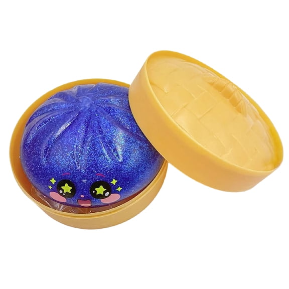 Giant Dumpling Stress ,Squeeze Dough Ball Stress Relief Hand Toys with Food Steamer Stretchy Desk Toys