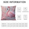 thumbnail image 5 of Pratyus Short Plush Flamingo Roses Home Furnishing Pillow Case Decorative Pillowcase - Square Design 18x18in, 5 of 5
