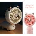 thumbnail image 3 of Mini ventilador portátil de mano, ventilador USB pequeño de viento fuerte de 3 velocidades con batería recargable, lindo ventilador de mano eléctrico personal para niñas/mujeres/niños rosa, 3 of 5