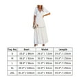 thumbnail image 4 of IBTOM CASTLE Women's Sexy Deep V Neck Boho Dress Lace Floral Ruffle Wedding Bridesmaid Cocktail Party Long Maxi Dress XL White-5, 4 of 8