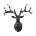 thumbnail image 2 of kowaku Deer Head Wall Sculpture Resin Deer Head Sculpture ,Collectible, Crafts Artwork,Deer Head Wall Decor for Living Room Office black, 2 of 9