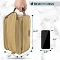 thumbnail image 5 of Pavilla Toiletry Bag, Mens Dopp Kit Bag, Canvas Travel Toiletry Bag, Water Resistant Shaving Bathroom Organizer for Travel, Gym, Shower Toiletries Storage for Grooming Accessories (Large, Khaki), 5 of 8