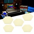 thumbnail image 4 of Sound Absorption Board, Adhesive Mounting Polyester Fiber Soundproof Panels 15cm 12Pcs  For Recording Studios For  Dark Red,Dark Gray,Green,Light Yellow,Pink,Yellow,Silver, 4 of 8