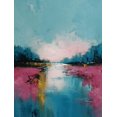 thumbnail image 1 of Qisvanset Abstract Landscape Canvas Wall Art Print 15.75x11.81 Inches, 1 of 8