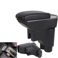 thumbnail image 1 of Caja de Reposabrazos de Coche de Doble Capa, 7 Puertos USB, Elegante, Espacioso, Tamaño de Almacenamiento, para Automóviles, para Perodua 17-18, Fácil Línea negro Soledad Cojín del reposabrazos del coche, 1 of 7