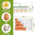 thumbnail image 2 of Lumikrypt 2 Pack Deviled Egg Containers with Lid, Deviled Egg Tray Carrier with Handle for 48 Eggs, Clear Storage Devil Egg Platter, Stackable Portable Egg Holder, 2 of 7