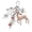 A, variant on Vibrant Beaded Flocking Deer Keychain Lovely Animal Design Featuring Soft Decoration for Fun and Practical Ornament