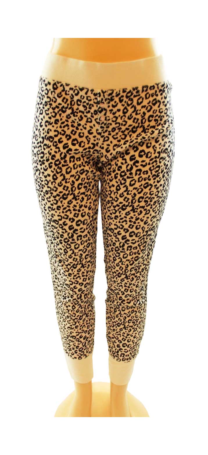 Jane Pajama Sleep Pants Leopard Black 