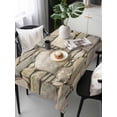 thumbnail image 6 of Brown Stone Wall Table Cloth, Waterproof Tablecloth for Rectangle Tables, Vintage Country Rocks Brick Pattern Reusable Washable Fabric Table Cover for Restaurant Kitchen Dining Tables 60"x120", 6 of 9