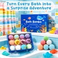 thumbnail image 3 of Magic Splash Bath Bombs for Kids, 12 Pack Fizzy Bath Balls with Surprise Toys, Natural Ingredients, Gift for Children, 3 of 11