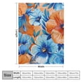 thumbnail image 4 of nygtbtfer Orange Blue Flowers Bed Blanket, Flannel Throw Blanket Soft Blanket for Office Couch Bed Sofa Travel All Season Blanket 40x50in, 4 of 6