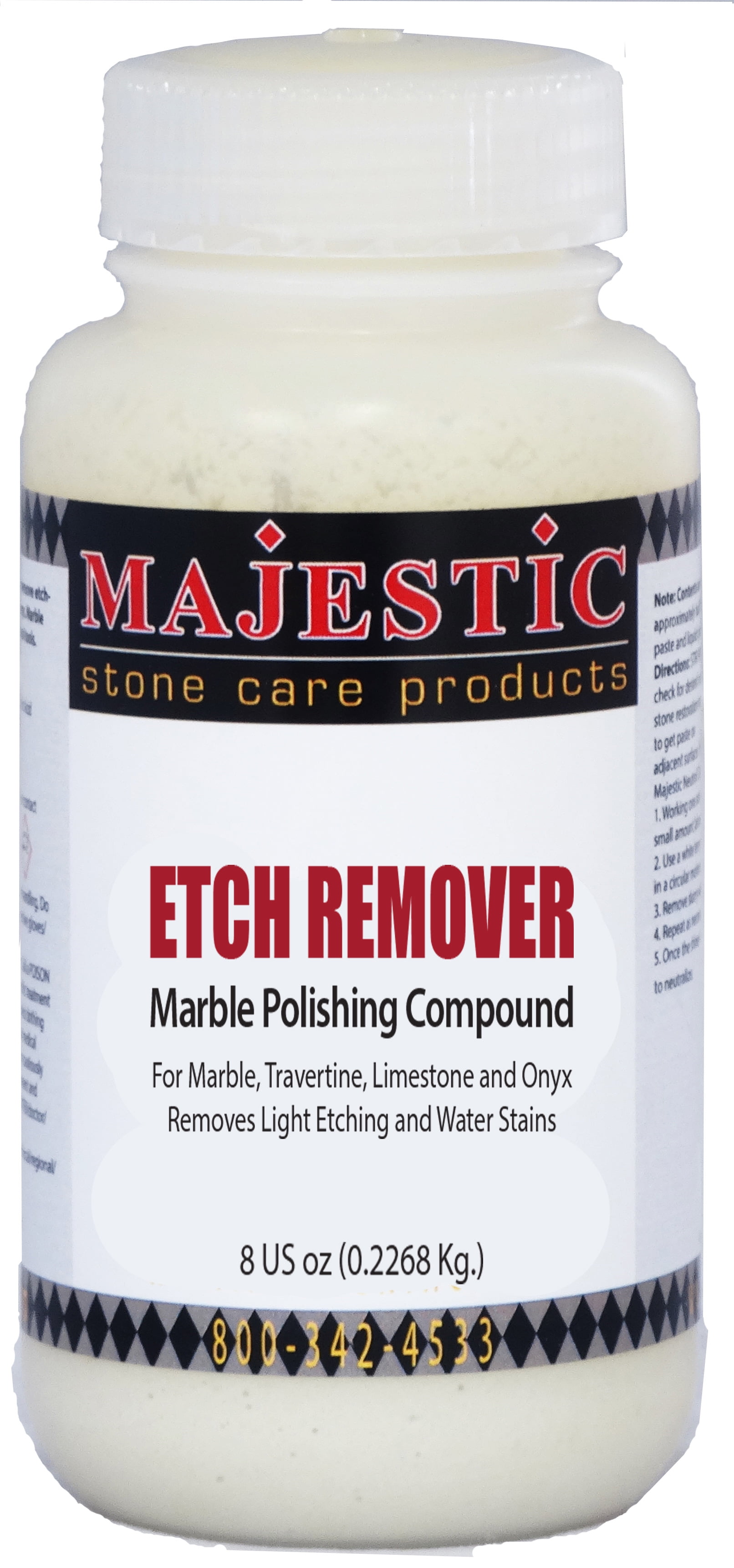 Majestic Etch Remover Marble Polishing Compound 8 oz. MAJR05017