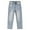 Light Blue-2480, variant on KIDSCOOL SPACE Big Boys Jeans,Elastic Band Inside Ripped Straight Line Denim Pants,Deep Blue,8-9 Years