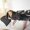 thumbnail image 4 of jejeloiu Initial Letter P Full Size Comforter Sets,Baseball Game Lovers Bedding Comforter Set,Ball Sport Theme Bedding Sets For Kids,Breathable Bedroom Decoration Reversible,3-Piece, 4 of 8