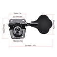 thumbnail image 4 of 4R Bass String Tuning Pegs Open Tuners Zinc Alliage Machines Têtes Noir, 4 of 8
