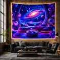 thumbnail image 6 of Moon Stars Futuristic with Cosmic Sanctuary Rocky Cavernous, Mystical Fantasy for Space Lovers, Galaxy Room Decor, Graduation Gift, Tapestry Wall Hanging for Bedroom and Dorm, 6 of 7
