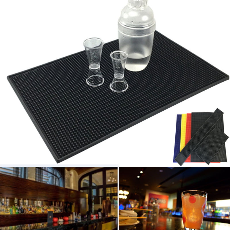 Rubber Bar Mat Bar Runner Glass Drip Tray Beer Drink Rail Bars Service Mat 