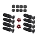 thumbnail image 4 of Tabla 8pcs Table Reemplazo de Fútbol Reemplazo de Fútbol Accesorios de Fútbol con 2 Fútbol Americano Pequeño Reemplace Piezas Mango de Manejo de Futbo Balones de fútbol de color rojo oscuro, 4 of 8