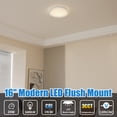 thumbnail image 5 of Lucere 16'' Flush Mount LED Ceiling Light, Dimmable 24W LED Ceiling Light, 3000K/4000K/5000K 3 Color Temperatures for Bedroom, Kitchen, Living Room,Bathroom, 5 of 8