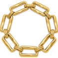 thumbnail image 5 of Refined Breathtaking Precious Herco 14K Polished and Textured Fancy Rectangular Link Bracelet Fashionable Timeless Glamorous, 5 of 5
