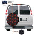 thumbnail image 4 of KAKALAD Red maple leaf pattern Spare Tire Cover Universal Vehicle Accessories Buckle Car Tools 14”in, 4 of 6