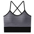 thumbnail image 3 of Fancifize Women Yoga Sleeveless Tshirts Workout Scoop Neck Striped Racerback Cropped Tank Tops Casual Slim Camisole, 3 of 6