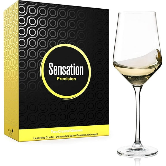 Season STORY White Wine Glasses Set of 2-14oz Modern wine glasses, Crystal Copas de Vino, restaurant glassware, stem glasses drinking sauvignon Blanc, chardonnay wine glass for white and red wine