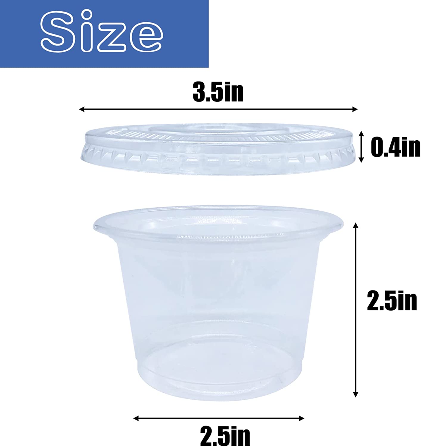JJEAN-50 Pack 8 OZ Disposable Plastic Cups with Lids,Clear Portion Cups with Flat Lids,Disposable Clear Ice Cream Cup for Parfaits,Yogurt,Drink,Soups,Snacks,Salad,Fruit(With Holes)
